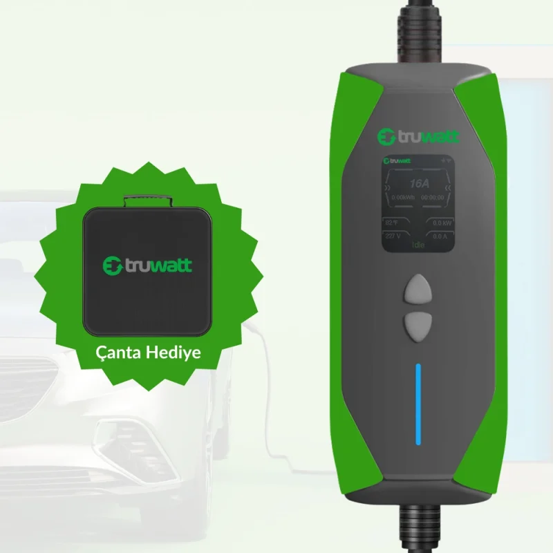 Truwatt 3.5kW Monofaz Tip-2 Elektrikli Araç Şarj Cihazı